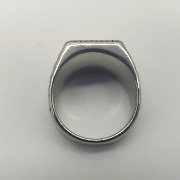 932- Mother Of Pearl Handmade Men's Ring Size 10 1/2 NWT - Picture 5 of 8